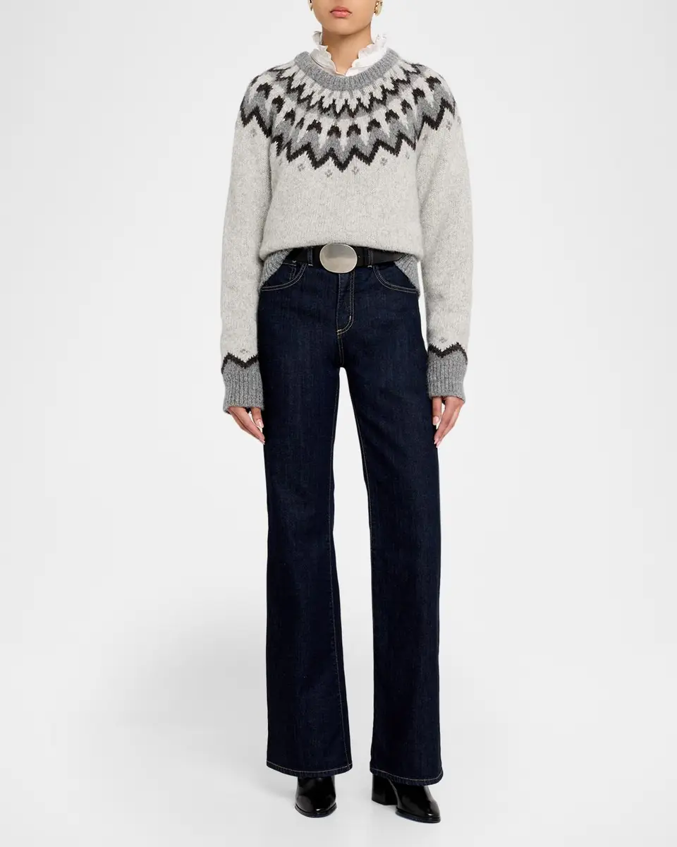 Nili Lotan Alan Fair Isle Alpaca-Blend Sweater | Thumbnail 2 Nili Lotan Alan Fair Isle Alpaca-Blend Sweater | Thumbnail 2