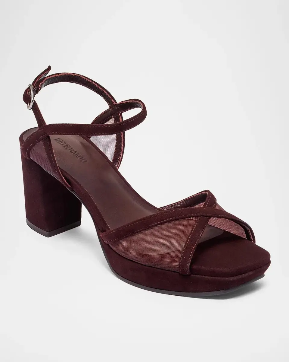 Bernardo 70mm Celeste Mesh Suede Platform Sandals | Thumbnail 2 Bernardo 70mm Celeste Mesh Suede Platform Sandals | Thumbnail 2