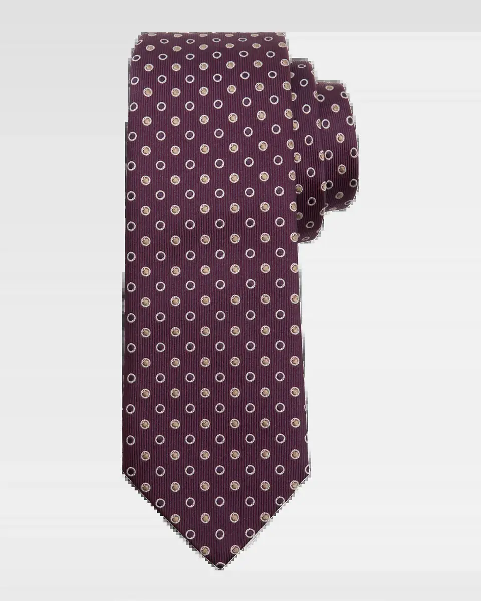 Giorgio Armani Men's Filled Polka Dot Silk Tie | Thumbnail 2 Giorgio Armani Men's Filled Polka Dot Silk Tie | Thumbnail 2