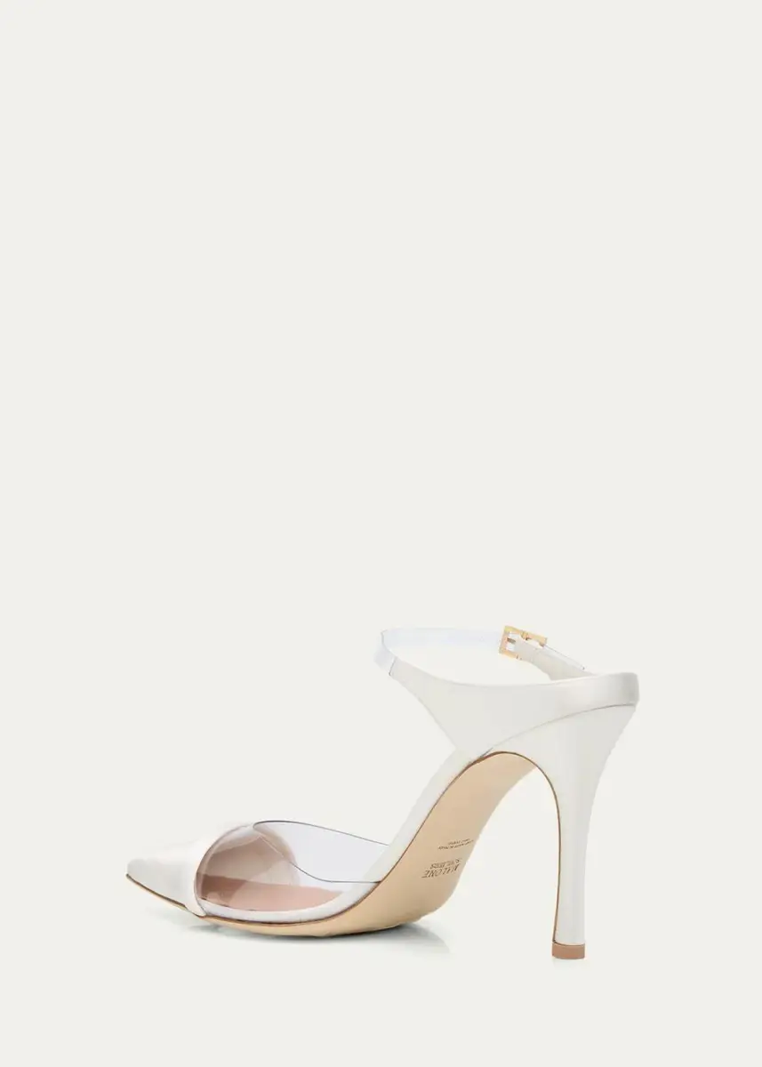 Malone Souliers 90mm Uma PVC Satin Mule Pumps | Thumbnail 4 Malone Souliers 90mm Uma PVC Satin Mule Pumps | Thumbnail 4