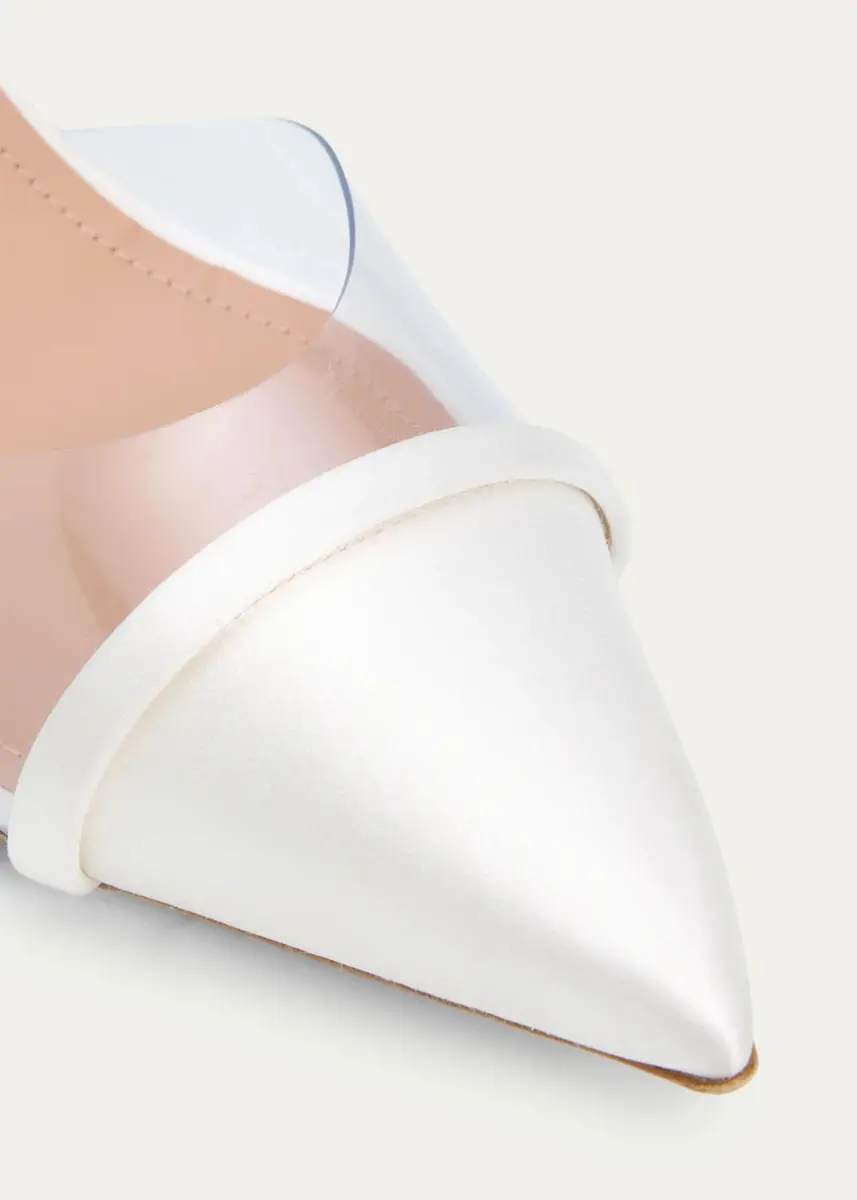 Malone Souliers 90mm Uma PVC Satin Mule Pumps | Thumbnail 5 Malone Souliers 90mm Uma PVC Satin Mule Pumps | Thumbnail 5