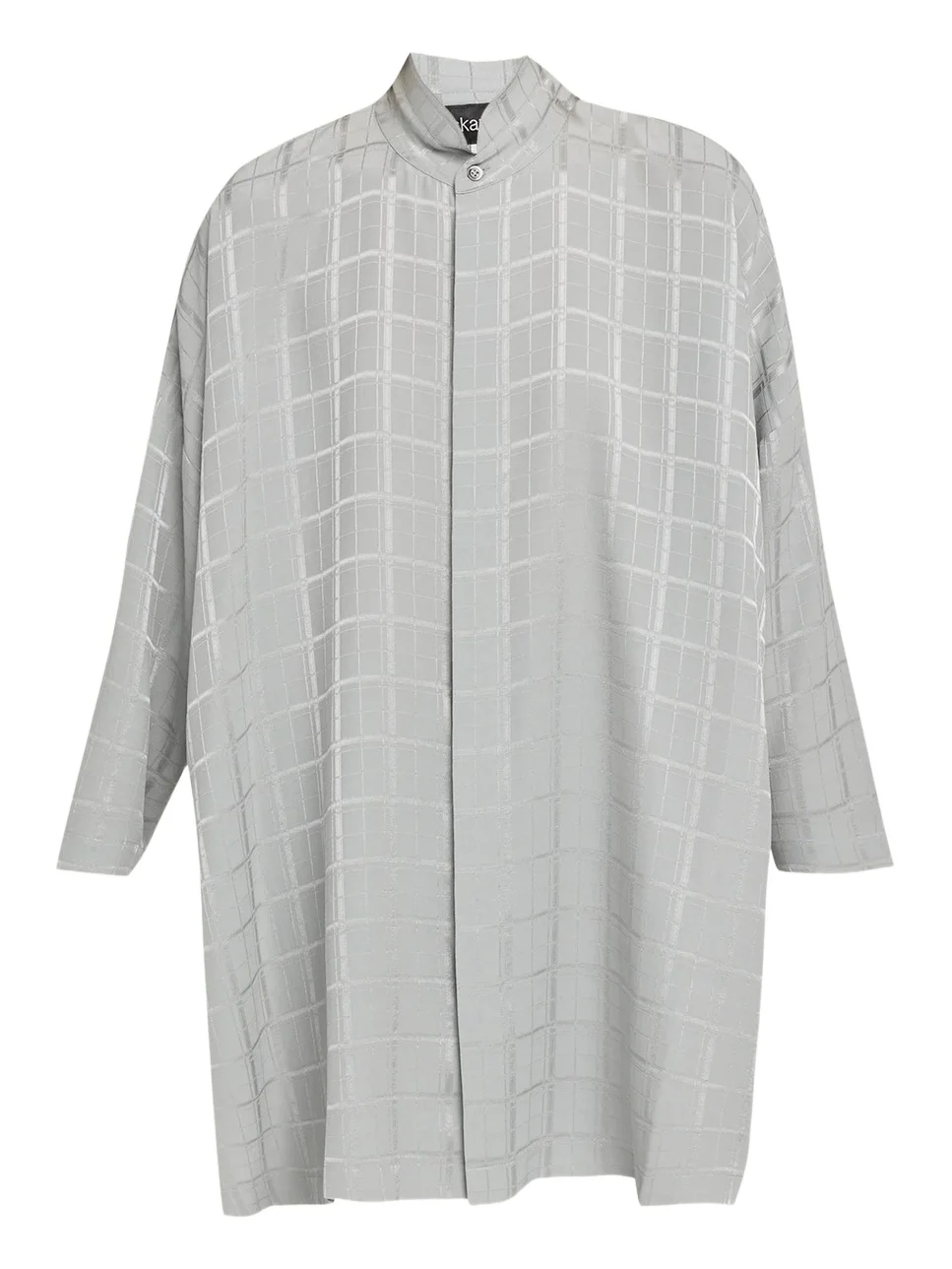 Wide Longer Back Double Stand Collar Shirt - Very Long With Slits Wide Longer Back Double Stand Collar Shirt - Very Long With Slits