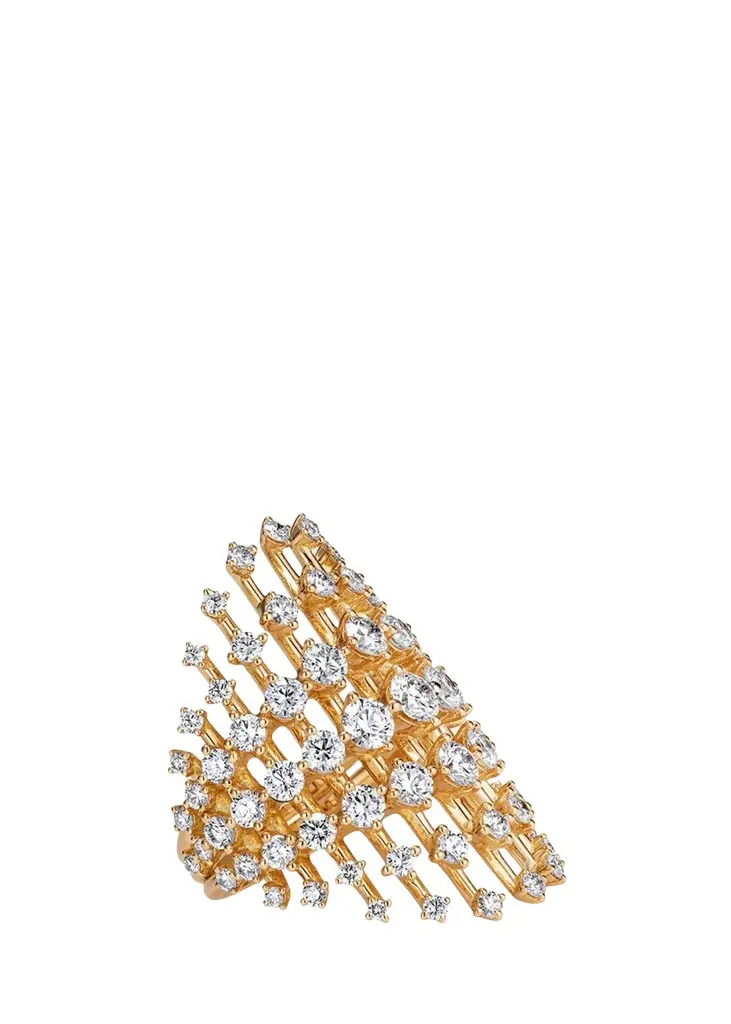 Fernando Jorge 18K Yellow Gold Disco Medium Ring with Diamonds | Image 1 Fernando Jorge 18K Yellow Gold Disco Medium Ring with Diamonds | Image 1