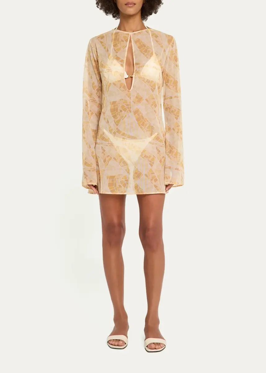 Shani Shemer Catherine Geometric Mini Dress Coverup | Thumbnail 2 Shani Shemer Catherine Geometric Mini Dress Coverup | Thumbnail 2