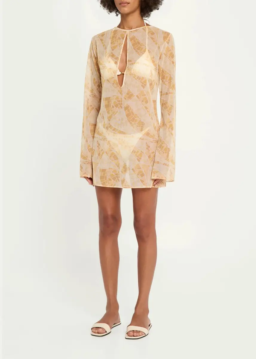 Shani Shemer Catherine Geometric Mini Dress Coverup | Thumbnail 4 Shani Shemer Catherine Geometric Mini Dress Coverup | Thumbnail 4