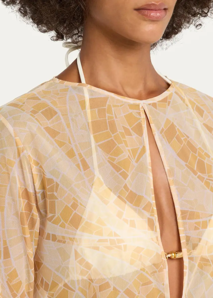 Shani Shemer Catherine Geometric Mini Dress Coverup | Thumbnail 5 Shani Shemer Catherine Geometric Mini Dress Coverup | Thumbnail 5