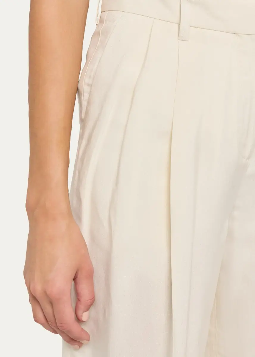TOTEME Garderob Double-Pleat Straight-Leg Ankle Trousers | Thumbnail 5