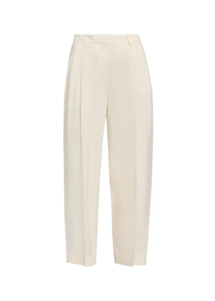 TOTEME Garderob Double-Pleat Straight-Leg Ankle Trousers | Image 1 TOTEME Garderob Double-Pleat Straight-Leg Ankle Trousers | Image 1