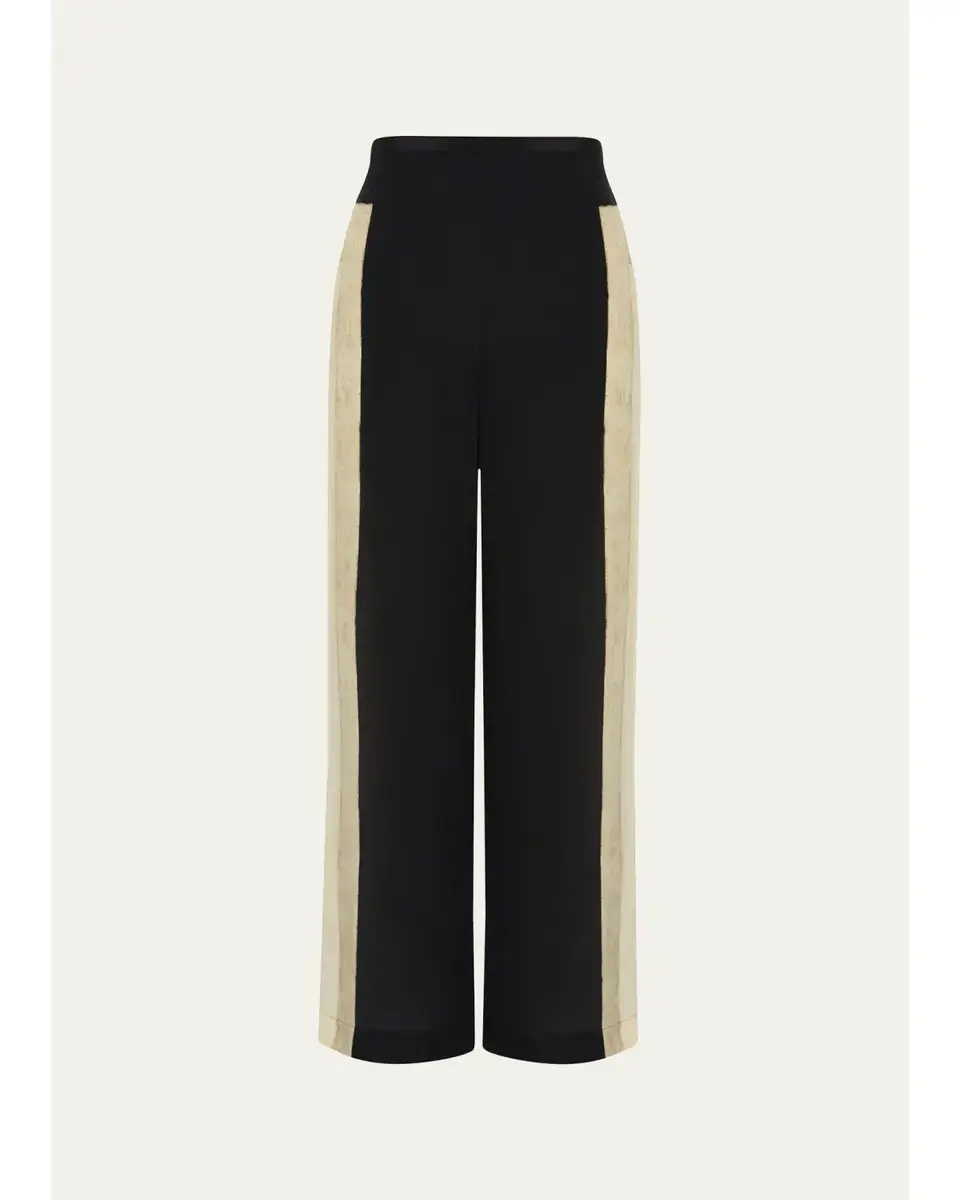 SIR. Sona Wide-Leg Silk Pants | Image 1 SIR. Sona Wide-Leg Silk Pants | Image 1
