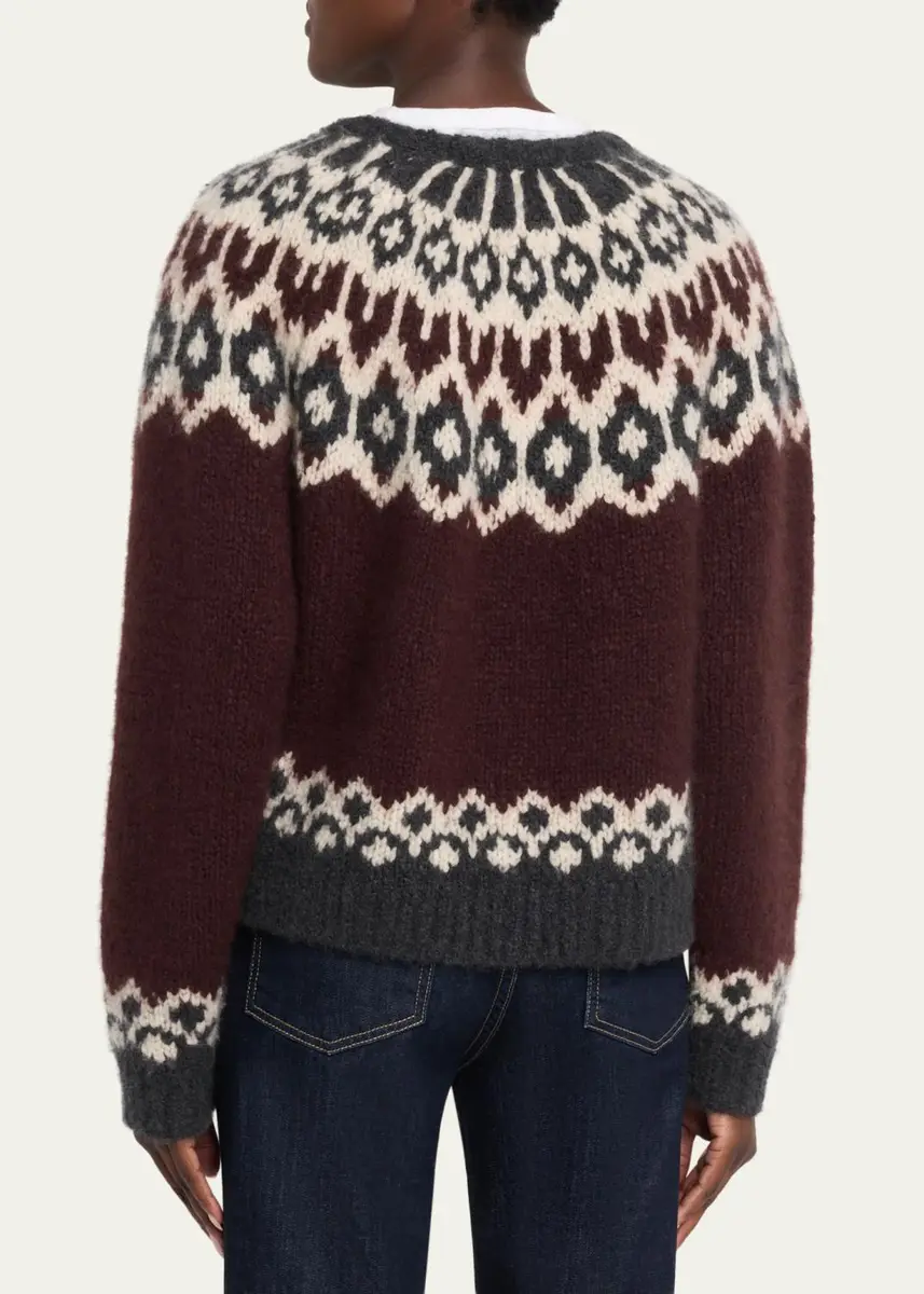 Nili Lotan Isaline Fair Isle Cashmere Sweater | Thumbnail 3 Nili Lotan Isaline Fair Isle Cashmere Sweater | Thumbnail 3