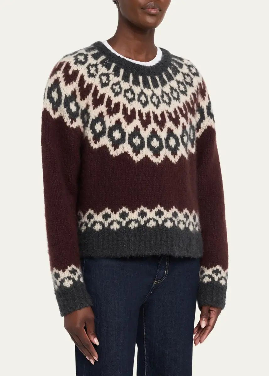 Nili Lotan Isaline Fair Isle Cashmere Sweater | Thumbnail 4 Nili Lotan Isaline Fair Isle Cashmere Sweater | Thumbnail 4