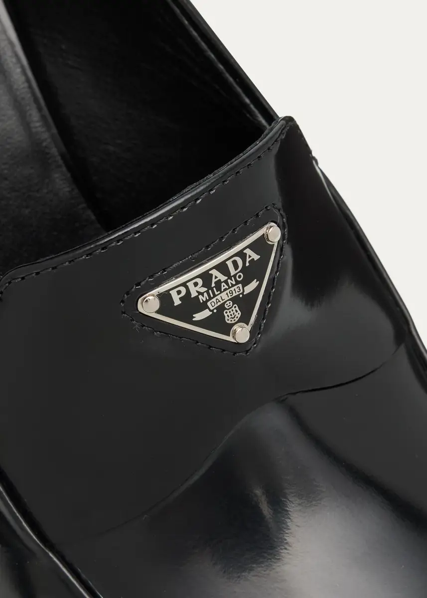 Prada 65mm Mocassini Leather Loafer Pumps | Thumbnail 5