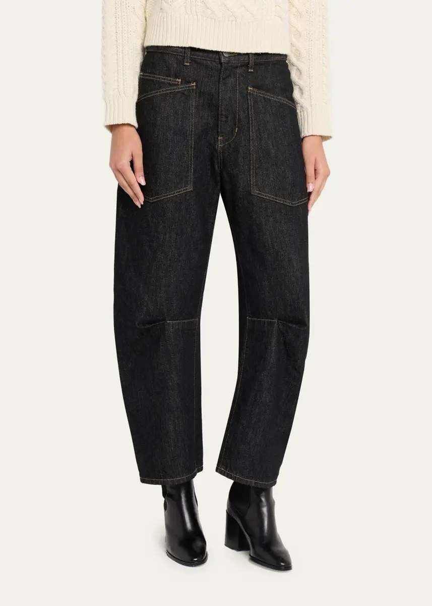 Nili Lotan Shon Barrel-Leg Denim Jeans | Thumbnail 4
