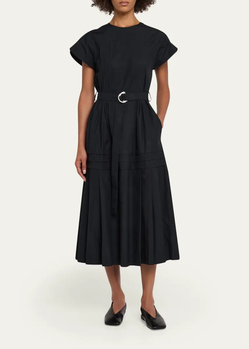 3.1 Phillip Lim Pleated Poplin Midi Dress | Thumbnail 2 3.1 Phillip Lim Pleated Poplin Midi Dress | Thumbnail 2