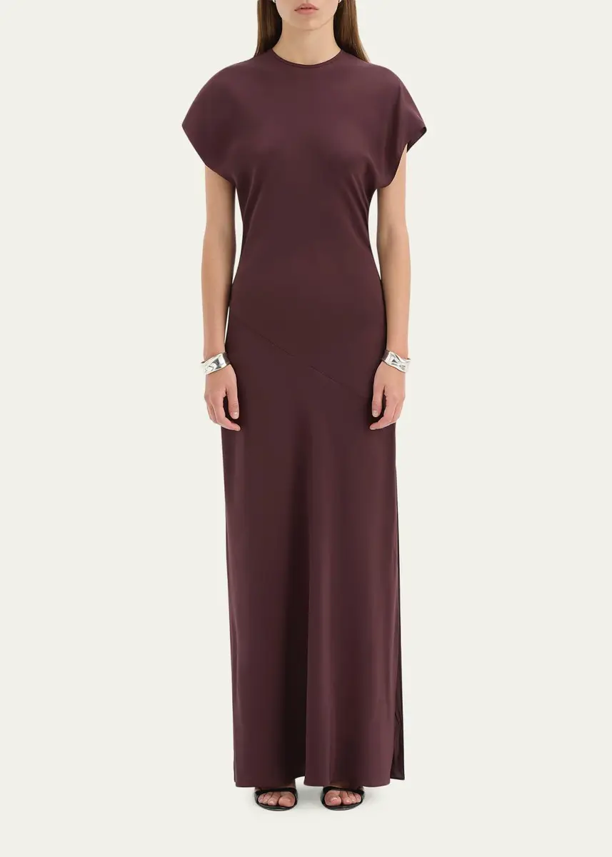 SIR. Noria Silk Cap-Sleeve Gown | Thumbnail 2 SIR. Noria Silk Cap-Sleeve Gown | Thumbnail 2