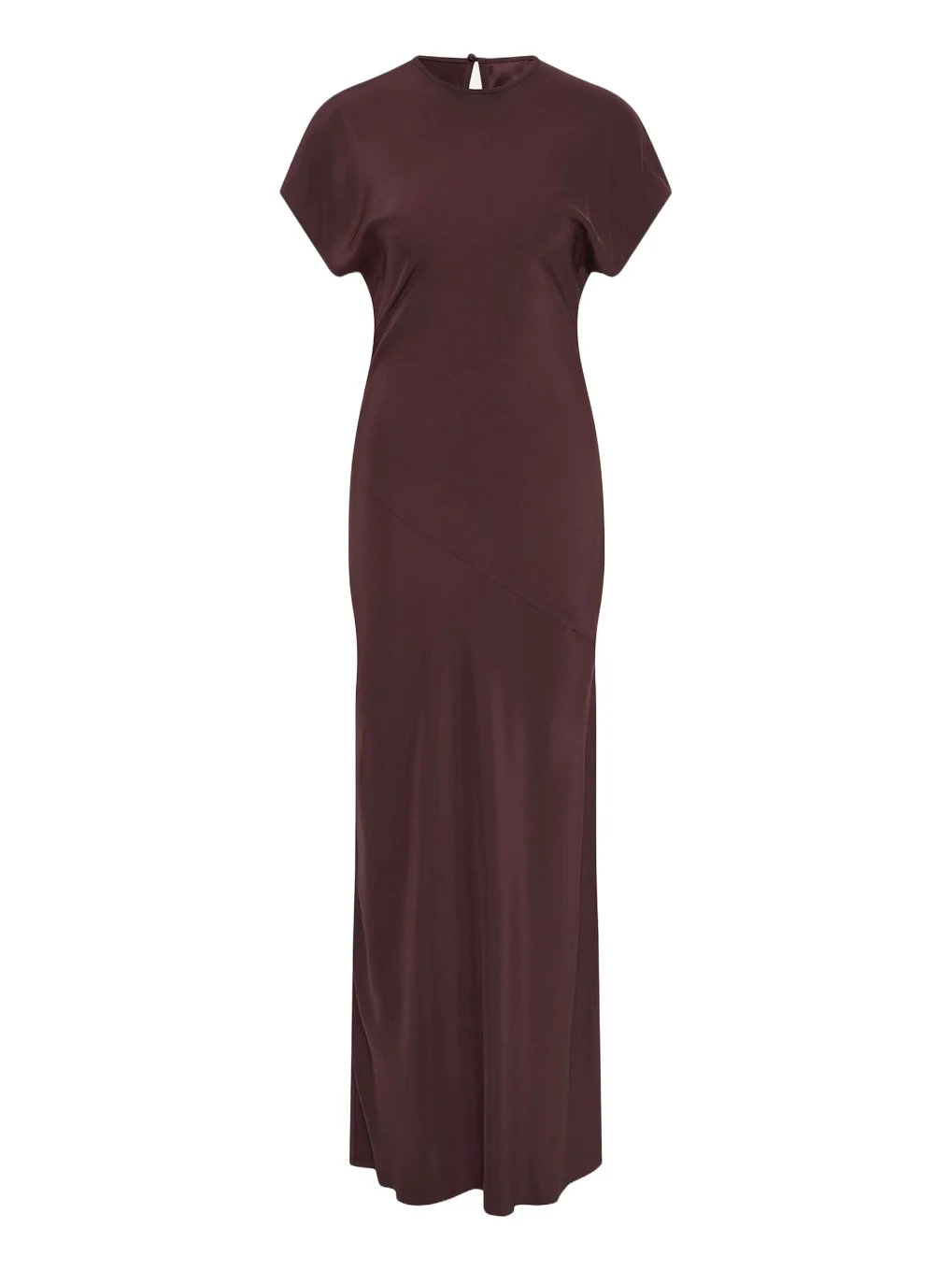 Noria Silk Cap-Sleeve Gown
