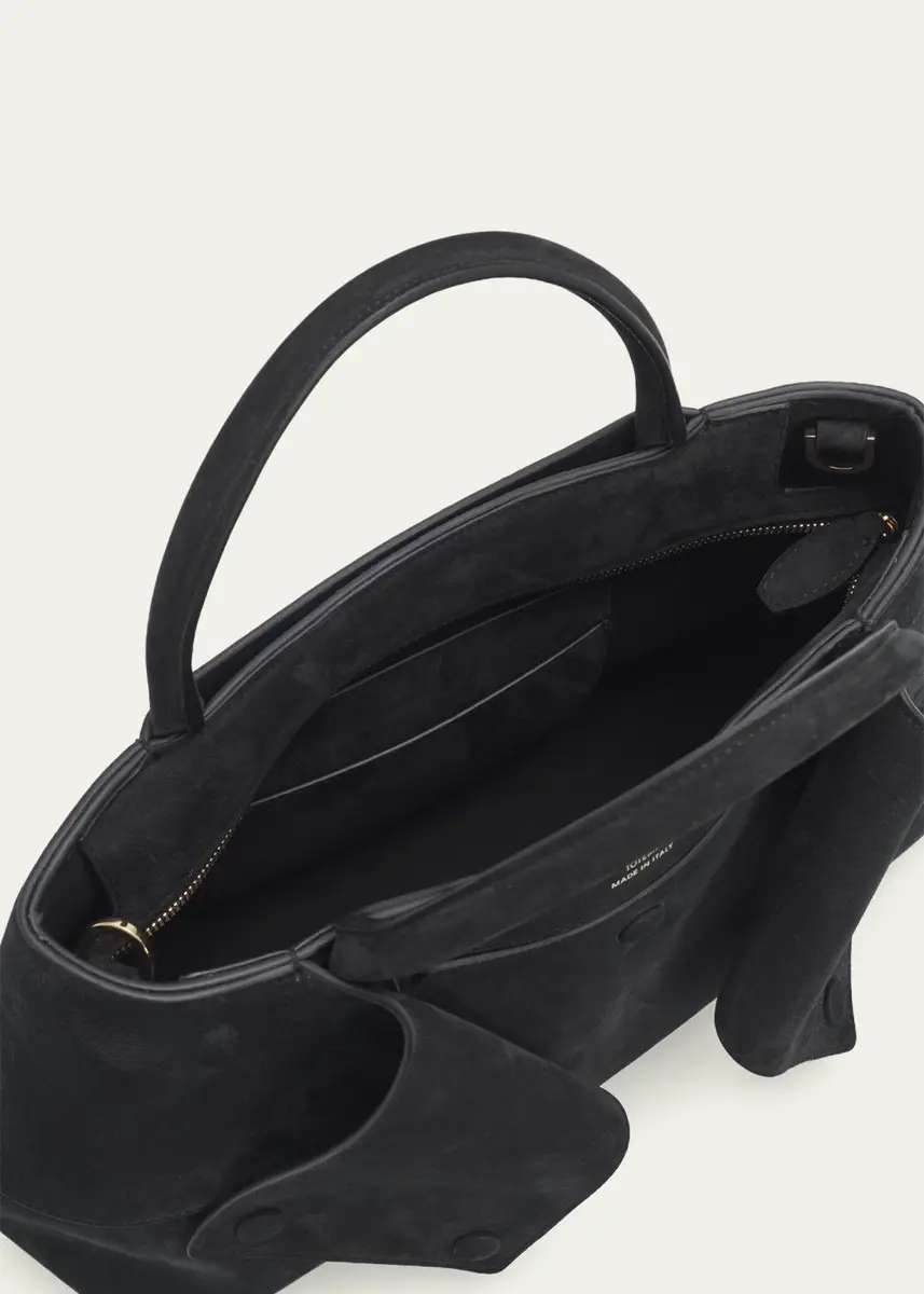 TOTEME Mercer Nubuck Leather Top-Handle Bag | Thumbnail 3 TOTEME Mercer Nubuck Leather Top-Handle Bag | Thumbnail 3