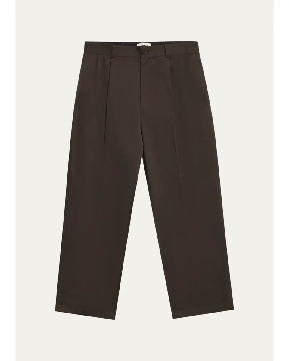 The Row Men's Front-Crease Straight Leg Pants | Image 1 The Row Men's Front-Crease Straight Leg Pants | Image 1