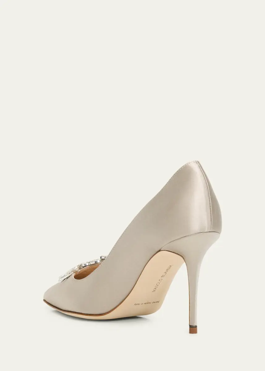 Manolo Blahnik 90mm Nadira Embellished Satin Pumps | Thumbnail 2 Manolo Blahnik 90mm Nadira Embellished Satin Pumps | Thumbnail 2