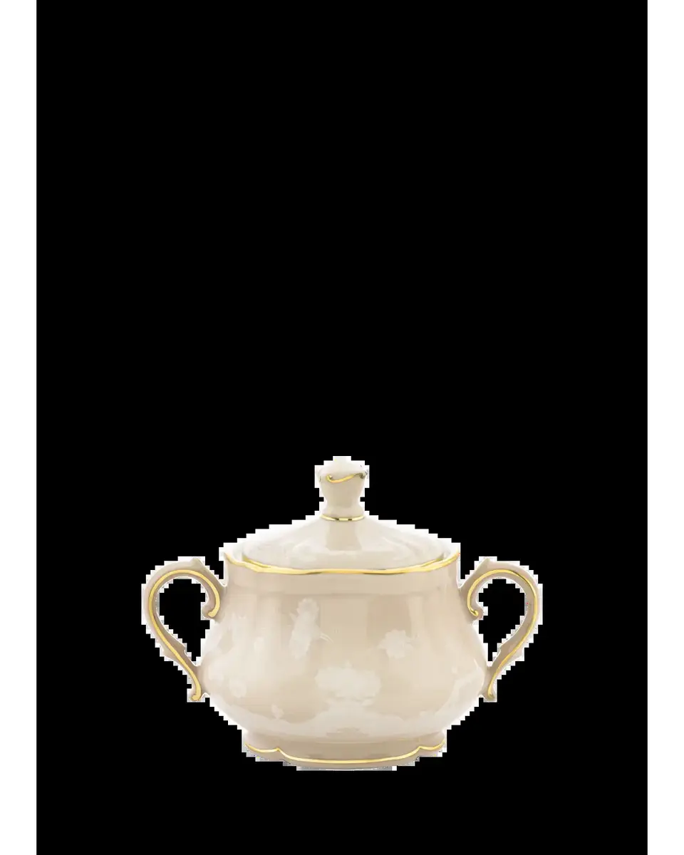 GINORI 1735 Meringa Printed Porcelain Sugar Bowl | Thumbnail 2