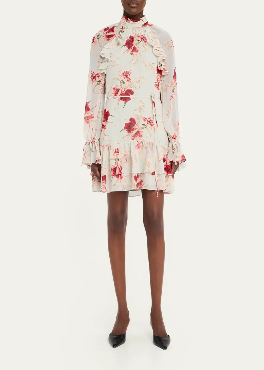 Cinq à Sept Sylvia Wilted Poppy Mini Dress | Thumbnail 2 Cinq à Sept Sylvia Wilted Poppy Mini Dress | Thumbnail 2