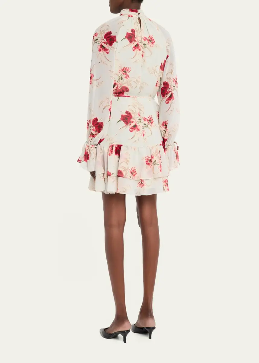 Cinq à Sept Sylvia Wilted Poppy Mini Dress | Thumbnail 3 Cinq à Sept Sylvia Wilted Poppy Mini Dress | Thumbnail 3