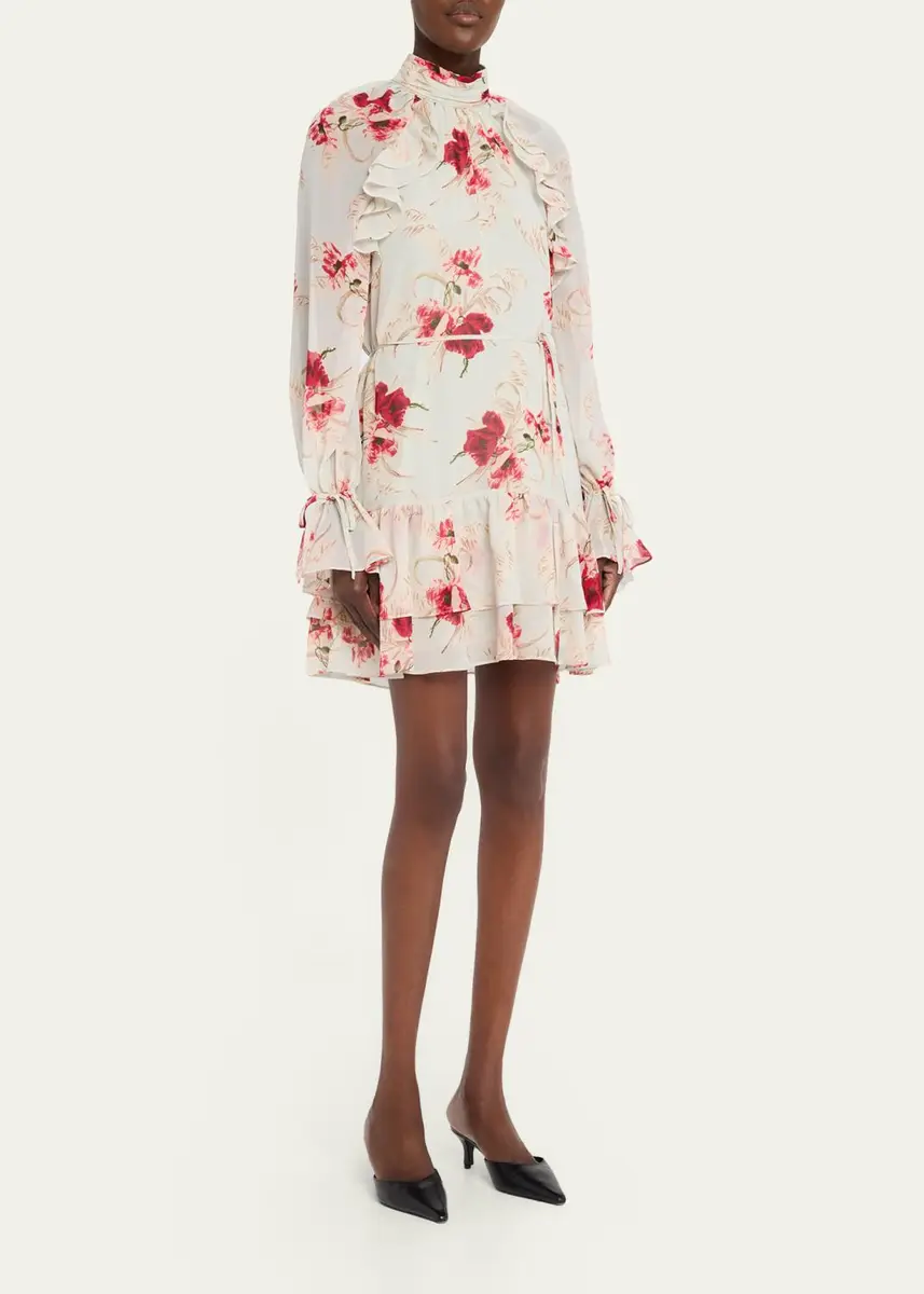 Cinq à Sept Sylvia Wilted Poppy Mini Dress | Thumbnail 4 Cinq à Sept Sylvia Wilted Poppy Mini Dress | Thumbnail 4