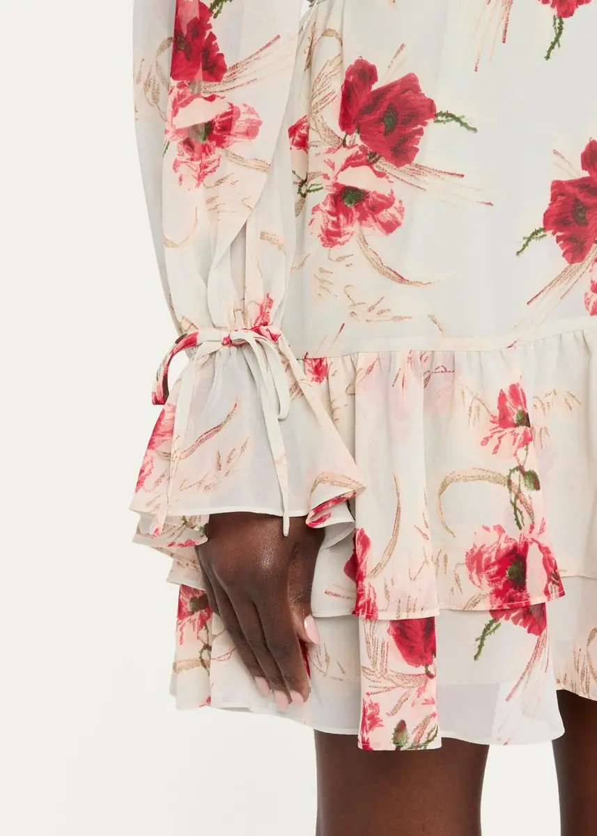Cinq à Sept Sylvia Wilted Poppy Mini Dress | Thumbnail 5 Cinq à Sept Sylvia Wilted Poppy Mini Dress | Thumbnail 5