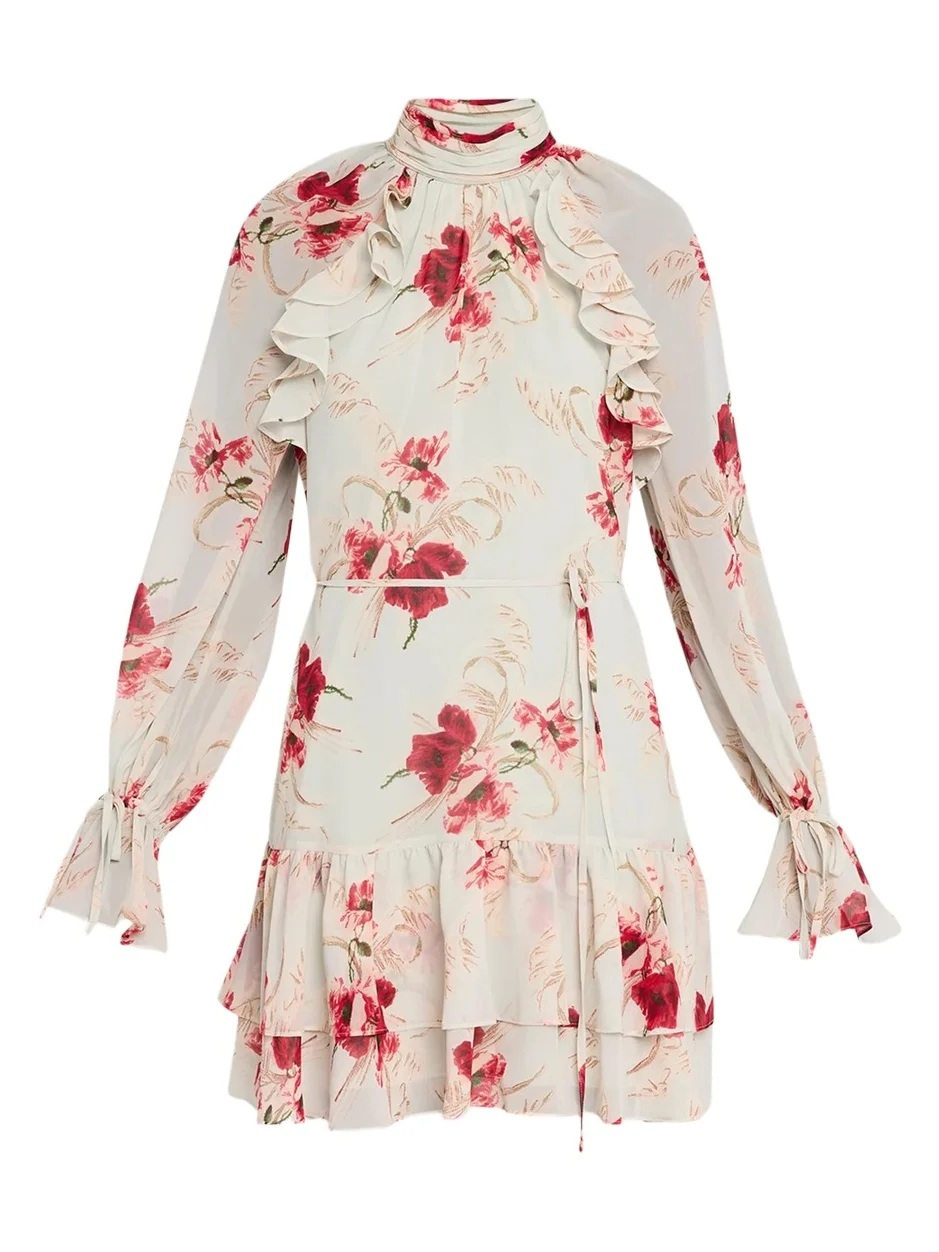 Sylvia Wilted Poppy Mini Dress Sylvia Wilted Poppy Mini Dress