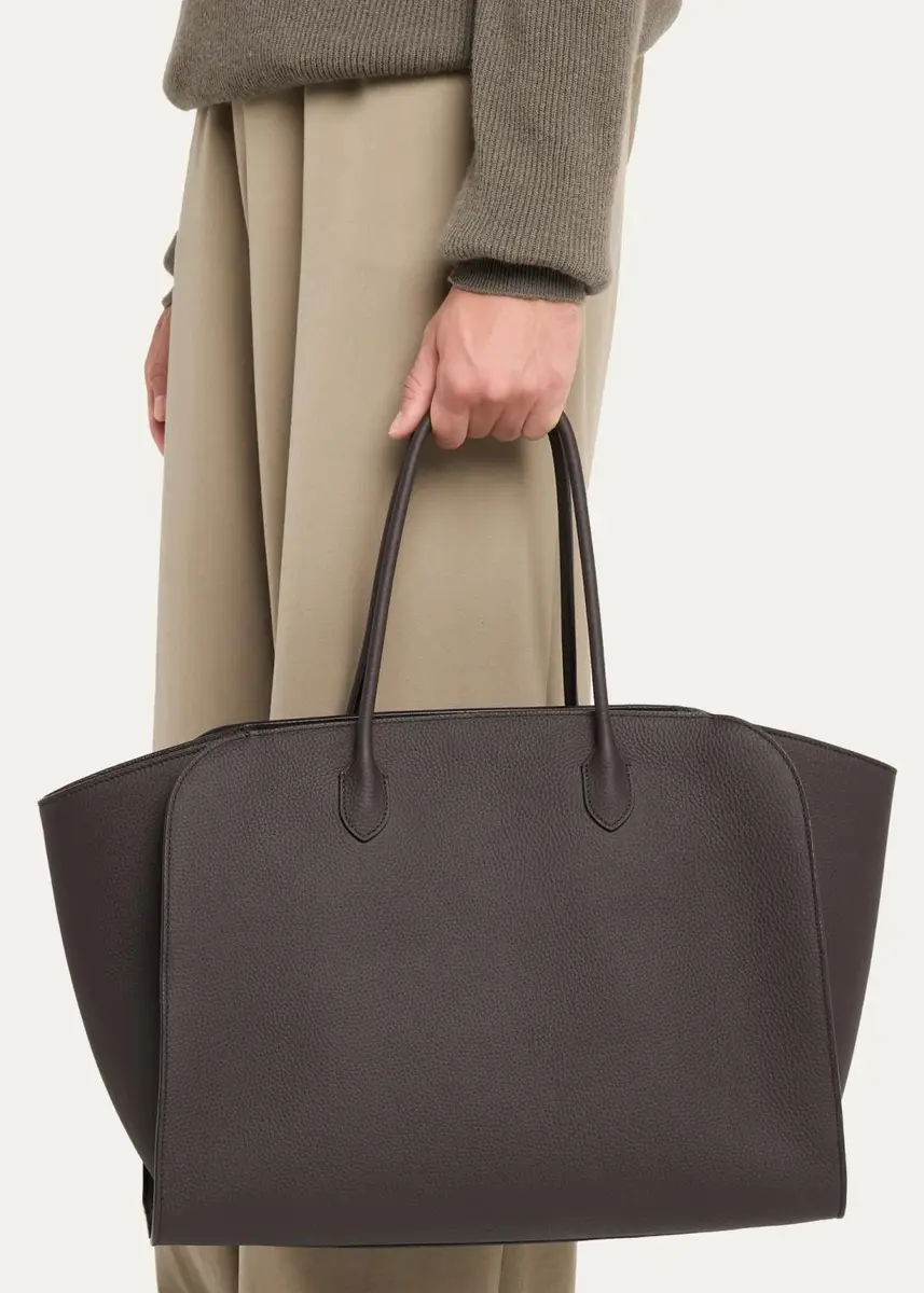 The Row Men's Marlo Grained Leather Tote Bag | Thumbnail 2 The Row Men's Marlo Grained Leather Tote Bag | Thumbnail 2