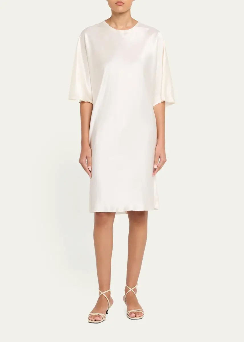 ALL THREE Mila Satin Shift Knee-Length Dress | Thumbnail 2 ALL THREE Mila Satin Shift Knee-Length Dress | Thumbnail 2