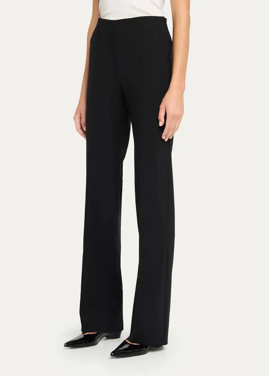 Max Mara Morata Stretch Wool Straight-Leg Pants | Thumbnail 4