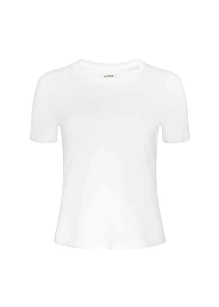 L'Agence Aileen Cotton Crewneck T-Shirt