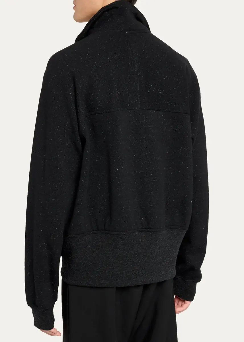 Rick Owens Men's High Neck Full-Zip Jacket | Thumbnail 3 Rick Owens Men's High Neck Full-Zip Jacket | Thumbnail 3