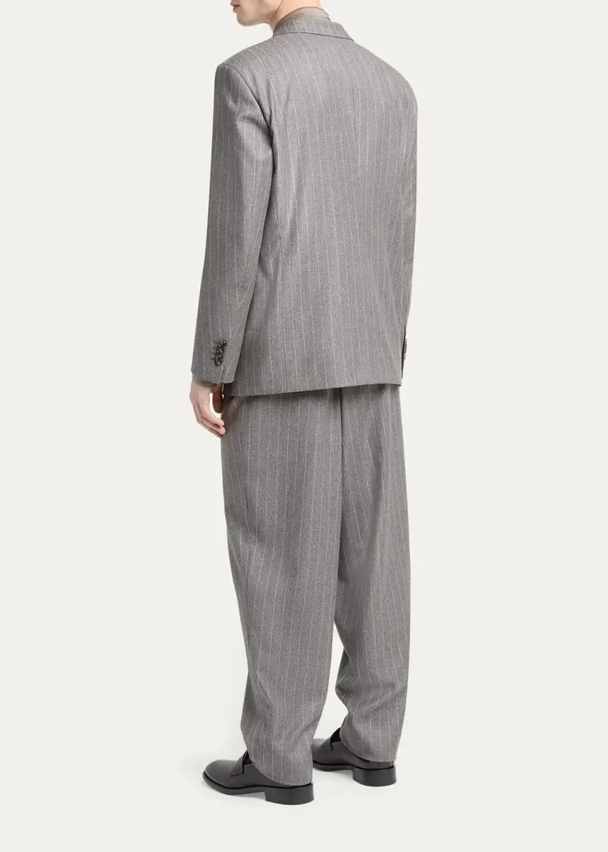 Giorgio Armani Men's Wool Pinstripe Oversized Double-Breasted Suit | Thumbnail 3 Giorgio Armani Men's Wool Pinstripe Oversized Double-Breasted Suit | Thumbnail 3