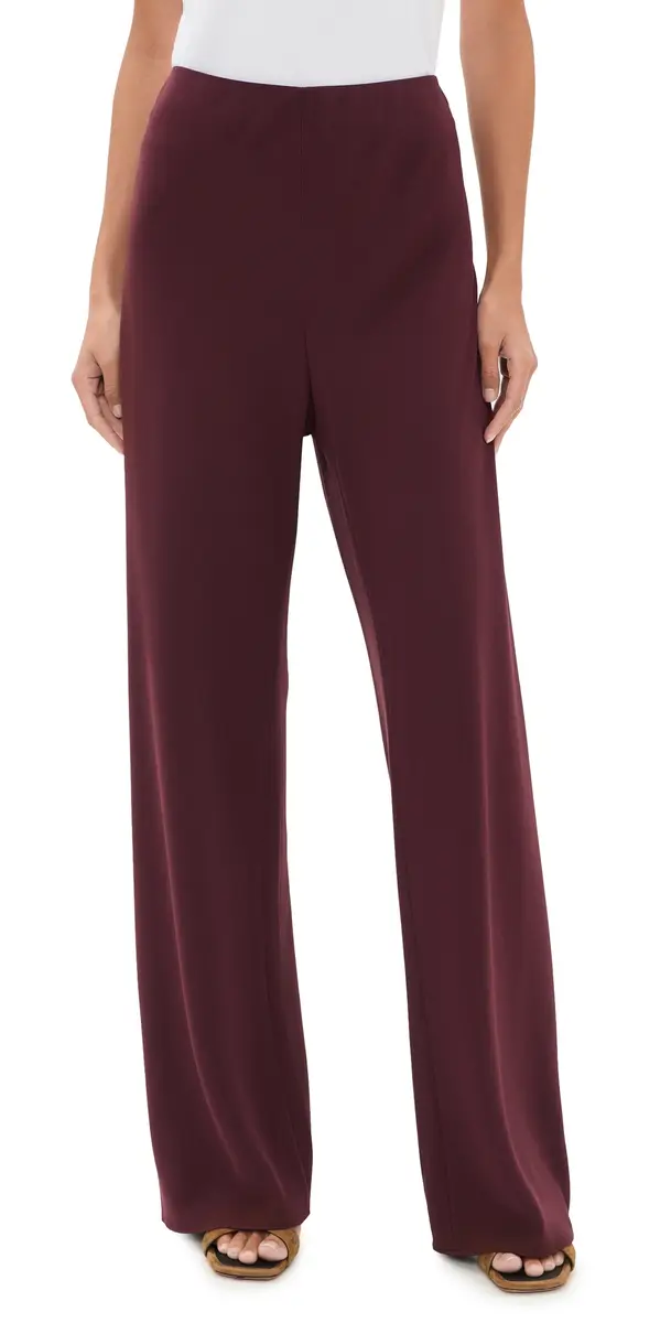 Vince Colette High Waist Crepe Bias Pants Black Rose | Image 1 Vince Colette High Waist Crepe Bias Pants Black Rose | Image 1