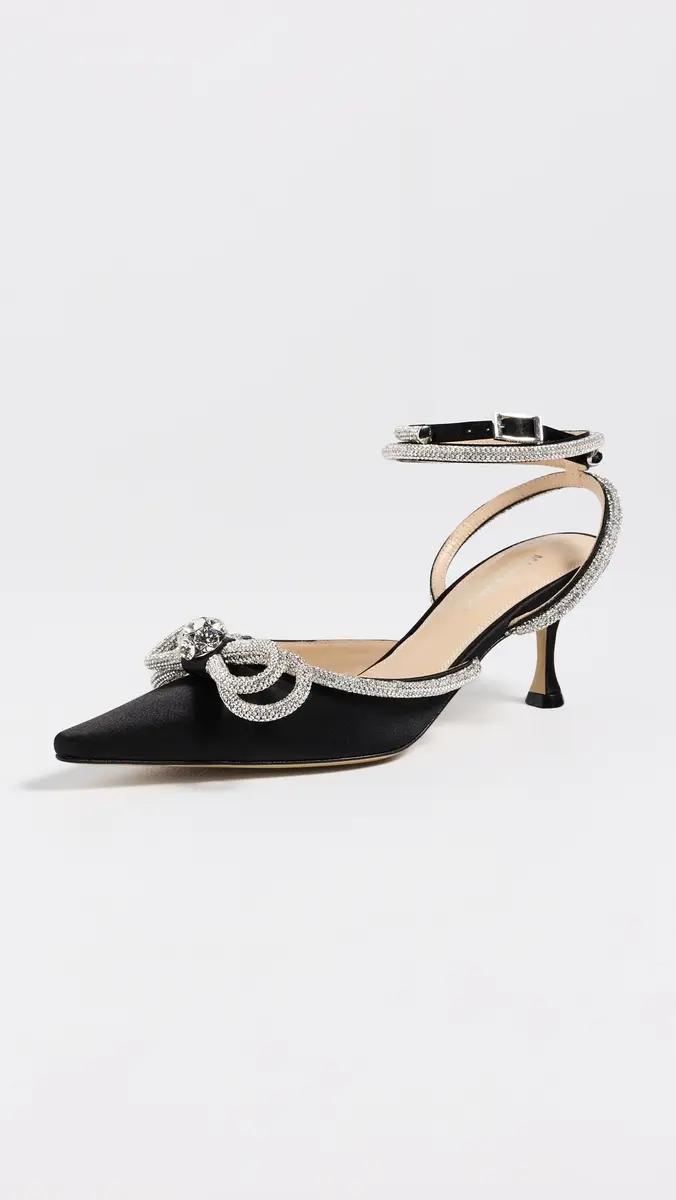 Mach & Mach Double Bow Satin Pumps | Thumbnail 2 Mach & Mach Double Bow Satin Pumps | Thumbnail 2