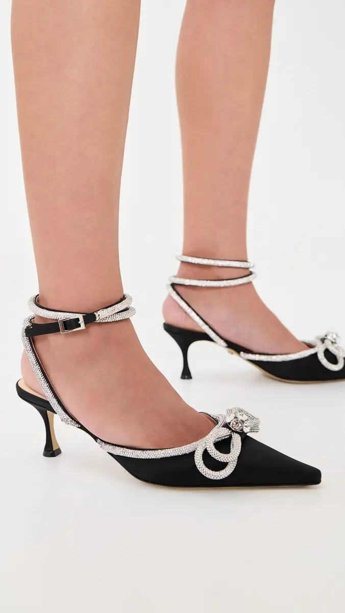 Mach & Mach Double Bow Satin Pumps | Thumbnail 4 Mach & Mach Double Bow Satin Pumps | Thumbnail 4