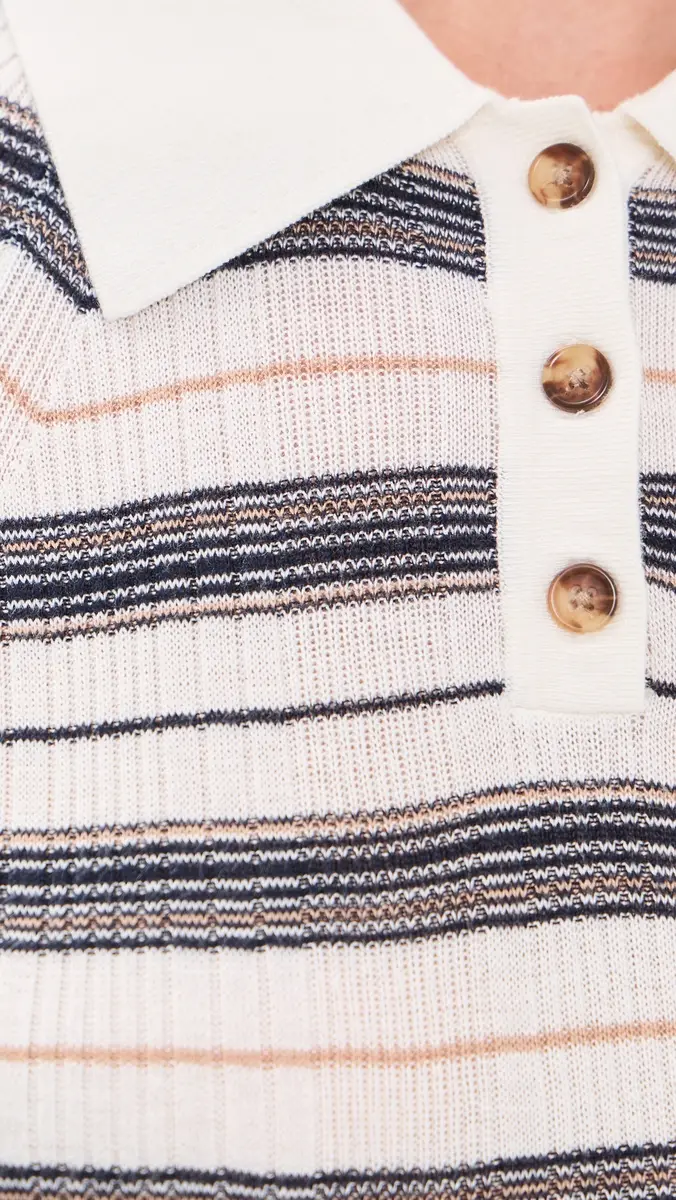 rag & bone Teresa Silk Blend Stripe Polo | Thumbnail 6 rag & bone Teresa Silk Blend Stripe Polo | Thumbnail 6
