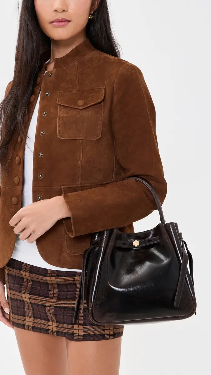 Tory Burch Romy Distressed Bucket Bag | Thumbnail 3 Tory Burch Romy Distressed Bucket Bag | Thumbnail 3