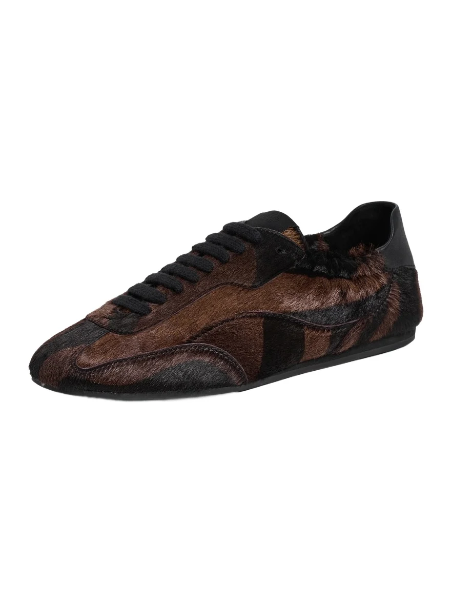 Simkhai Georgie Elasticized Fur Sneakers
