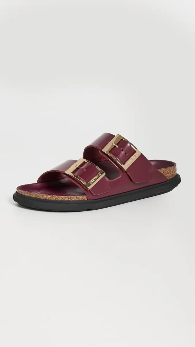 Birkenstock Arizona Droplet Buckle High Shine Sandals | Thumbnail 2 Birkenstock Arizona Droplet Buckle High Shine Sandals | Thumbnail 2