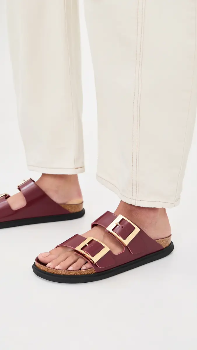 Birkenstock Arizona Droplet Buckle High Shine Sandals | Thumbnail 3 Birkenstock Arizona Droplet Buckle High Shine Sandals | Thumbnail 3