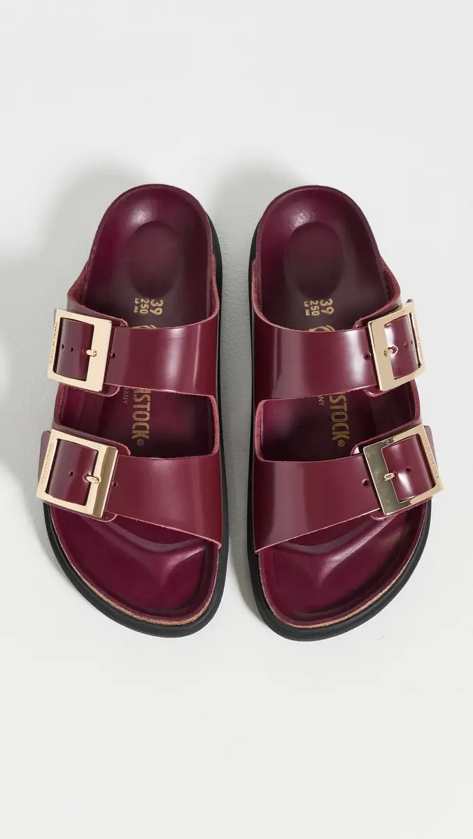 Birkenstock Arizona Droplet Buckle High Shine Sandals | Thumbnail 5 Birkenstock Arizona Droplet Buckle High Shine Sandals | Thumbnail 5