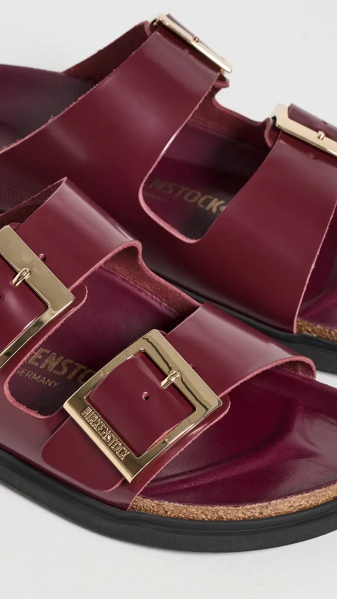 Birkenstock Arizona Droplet Buckle High Shine Sandals | Thumbnail 6 Birkenstock Arizona Droplet Buckle High Shine Sandals | Thumbnail 6