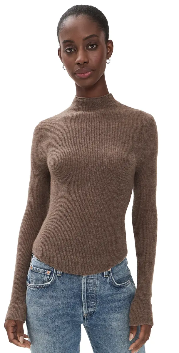 Citizens of Humanity Leelah ock Neck Sweater ushroom | Image 1 Citizens of Humanity Leelah ock Neck Sweater ushroom | Image 1