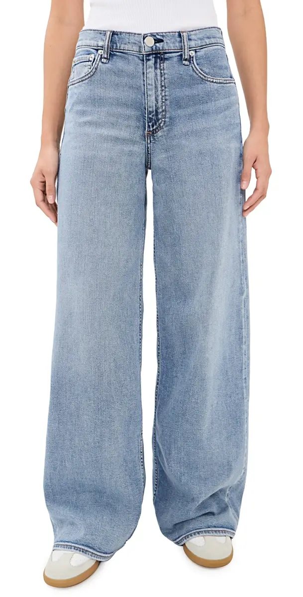 rag & bone Stretch Featherweight Sofie High Rise Wide Leg Jeans