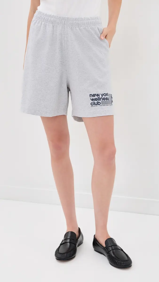 Sporty & Rich USA Wellness Club Gym Shorts | Thumbnail 3 Sporty & Rich USA Wellness Club Gym Shorts | Thumbnail 3