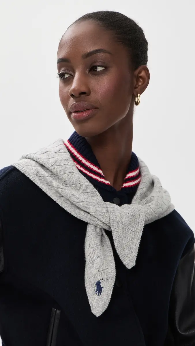 Polo Ralph Lauren Cable Triangle Scarf | Thumbnail 3 Polo Ralph Lauren Cable Triangle Scarf | Thumbnail 3