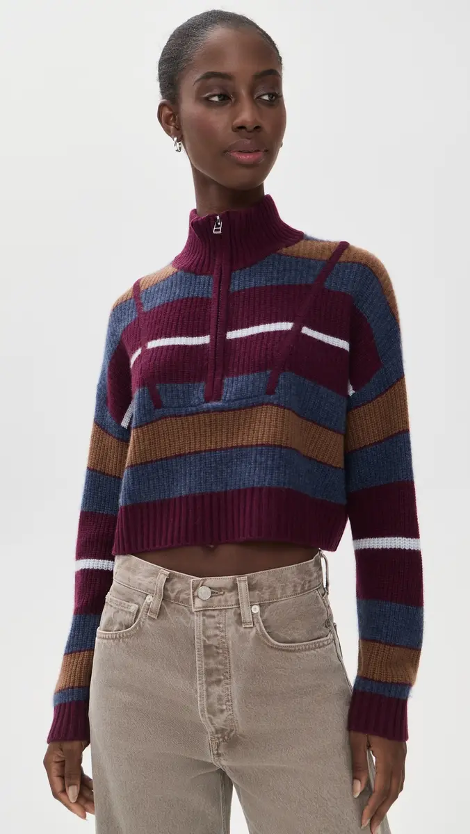 Staud Cropped Hampton Cashmere Sweater | Thumbnail 2 Staud Cropped Hampton Cashmere Sweater | Thumbnail 2